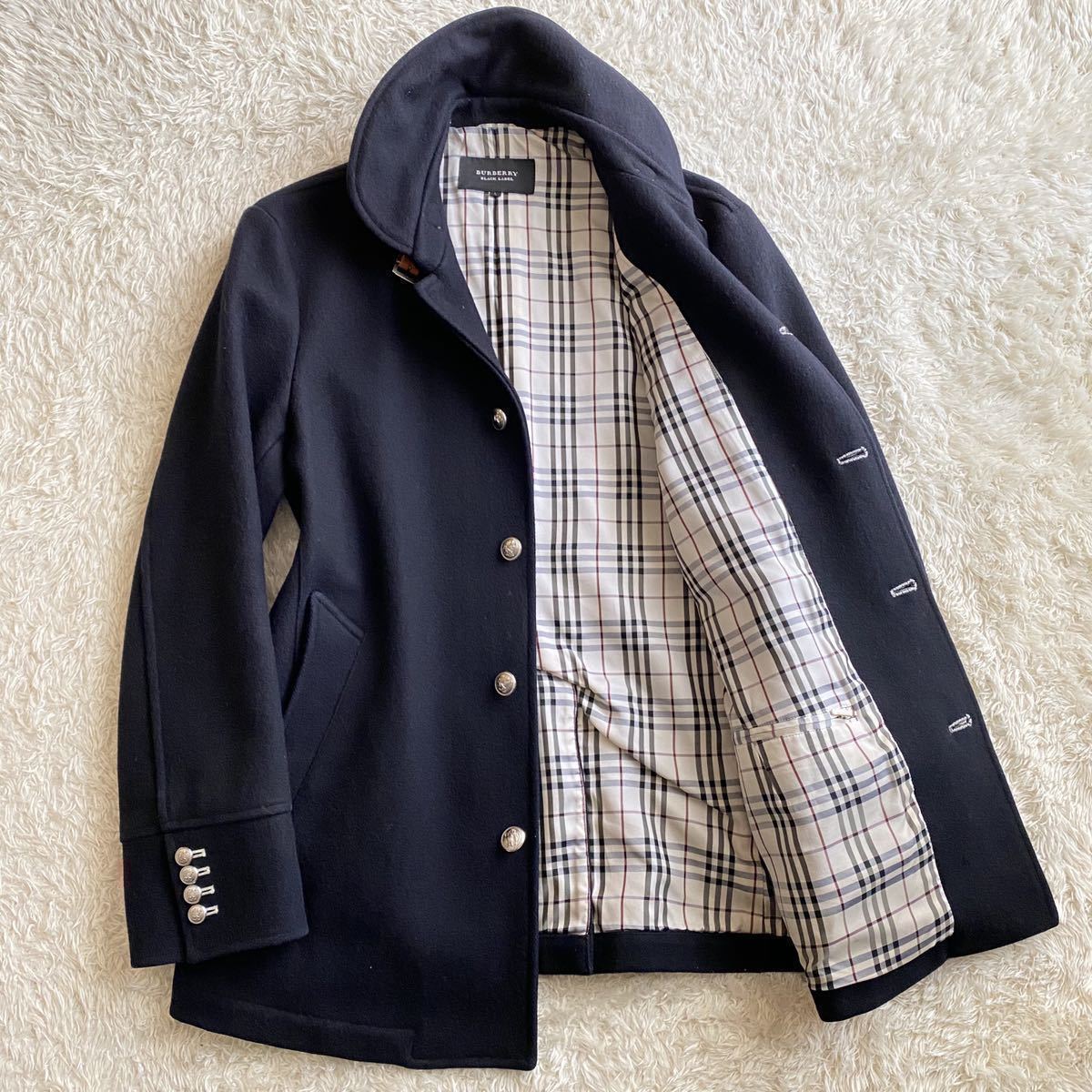 モデル バーバリーブラックレーベル 左腕 ホースマーク 刺繍 マリンコート ジャケット メンズ M ネイビー メルトンウール Mサイズ 売買されたオークション情報 Yahooの商品情報をアーカイブ公開 オークファン Aucfan Com