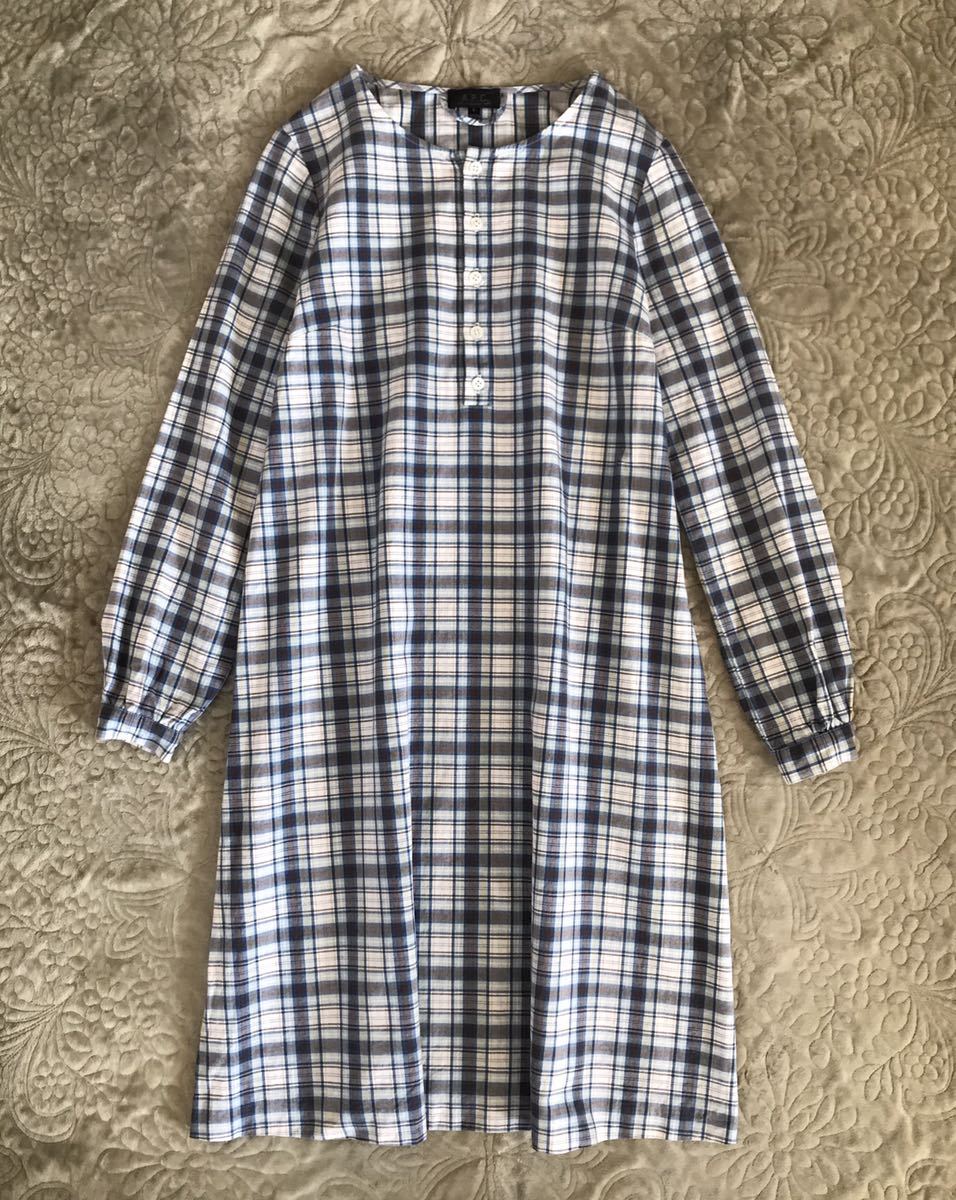 A P C チェック ワンピース ハーフボタン 青 茶色 黄色 オフホワイト 長袖 ロング S アーペーセー 膝下 ワンピース ロング 売買されたオークション情報 Yahooの商品情報をアーカイブ公開 オークファン Aucfan Com