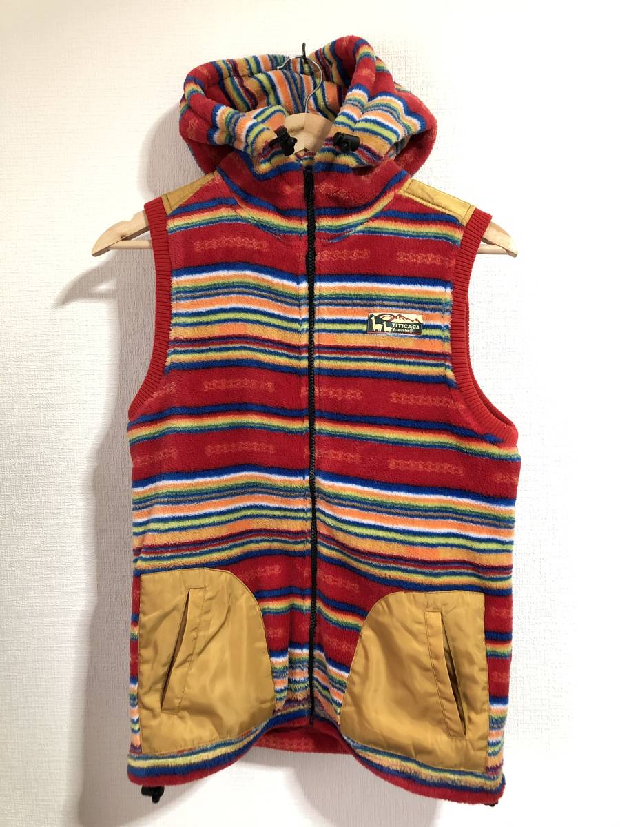 Titicaca チチカカ フード付き フリースベスト レディース Mサイズ ジップアップベスト パーカーベスト ボーダー柄 アウトドアウェア 女性用 売買されたオークション情報 Yahooの商品情報をアーカイブ公開 オークファン Aucfan Com