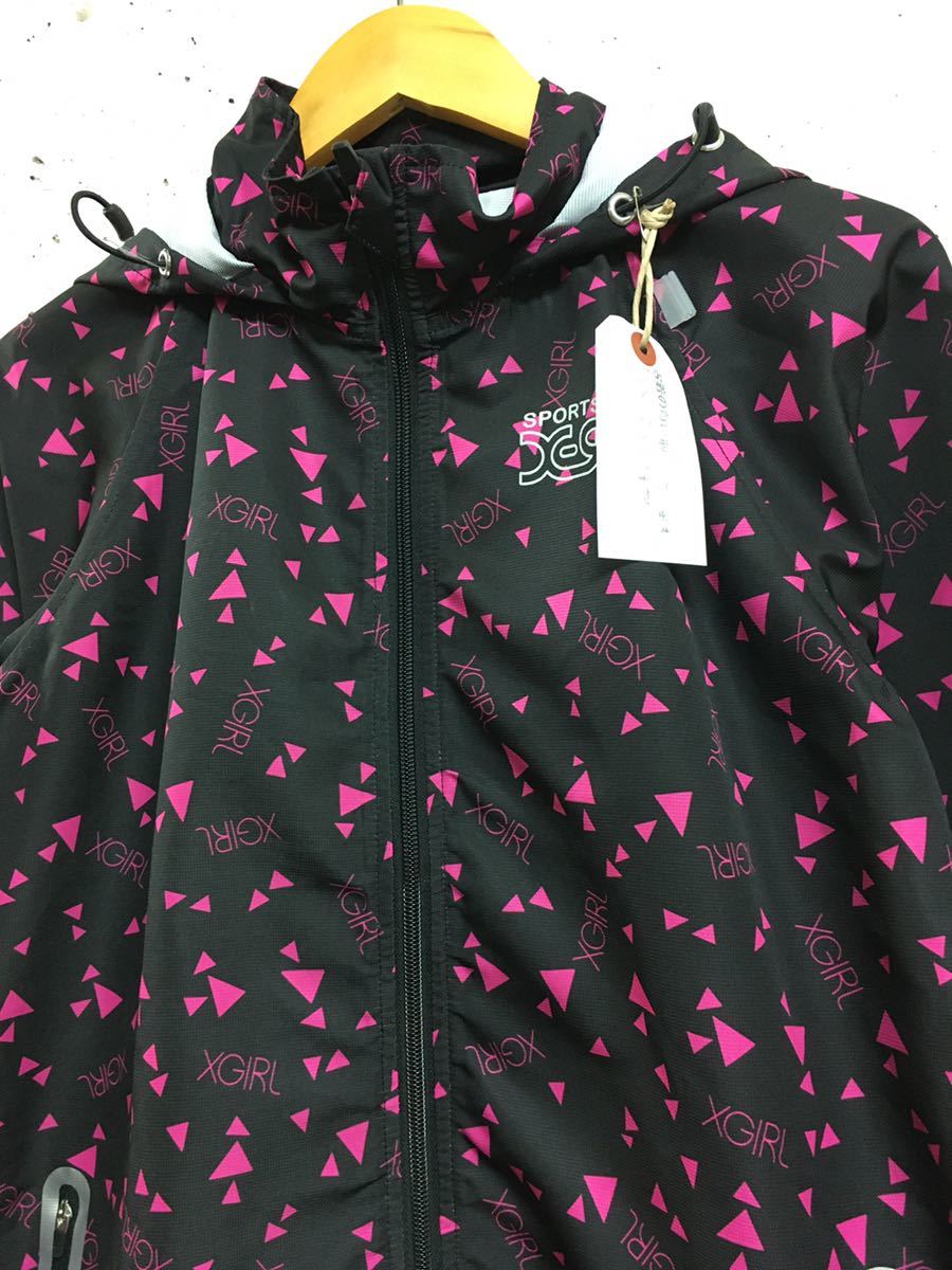 X Girl Sports エックスガール スポーツ ナイロンジャケット パーカー 黒 ピンク 総柄 ロゴ レディース M ジャンパー ブルゾン 売買されたオークション情報 Yahooの商品情報をアーカイブ公開 オークファン Aucfan Com