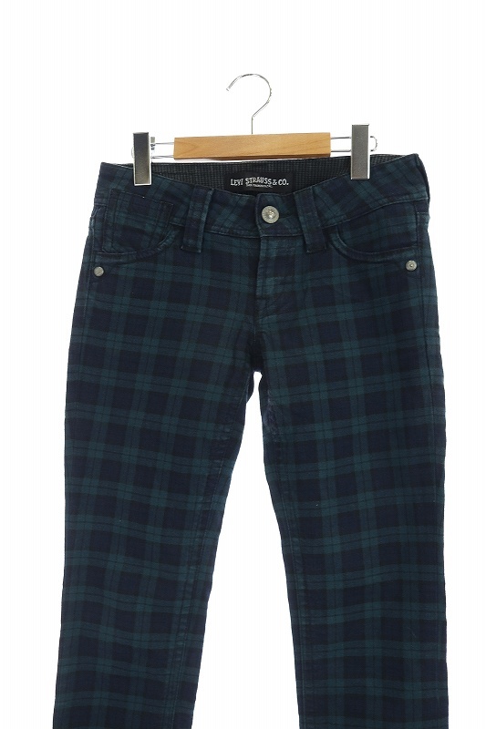 リーバイス Levi S チェック柄ストレッチパンツ スリム 28 緑 My Os レディース その他 売買されたオークション情報 Yahooの商品情報をアーカイブ公開 オークファン Aucfan Com
