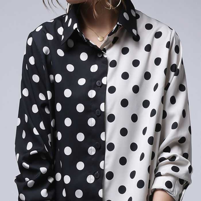 商品説明必読 アンティカ 公式 品 品良く大人可愛いドット柄をモードに変換 バイカラードットシャツ Antiqua Mサイズ 売買されたオークション情報 Yahooの商品情報をアーカイブ公開 オークファン Aucfan Com