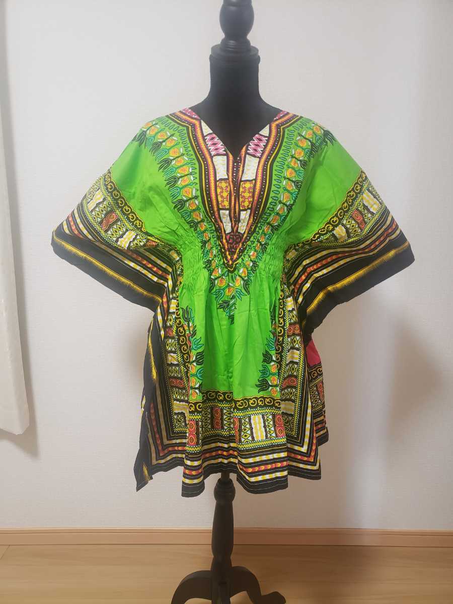 アフリカ民族衣装 ダシキ柄 ワンピース アジアン 緑 エスニック Mサイズ 売買されたオークション情報 Yahooの商品情報をアーカイブ公開 オークファン Aucfan Com