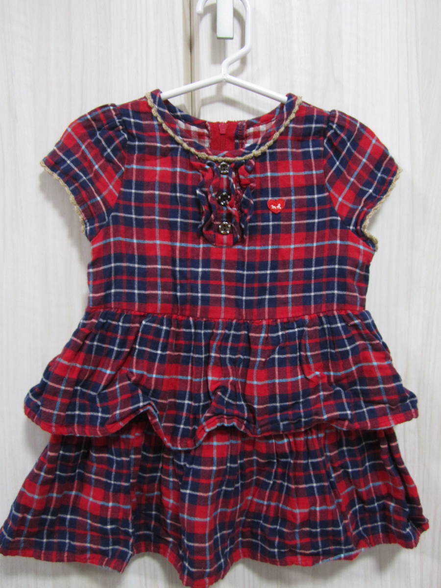 Miki House ミキハウス チェック ガーゼ ワンピース 半袖 90 ミキハウス 売買されたオークション情報 Yahooの商品情報をアーカイブ公開 オークファン Aucfan Com