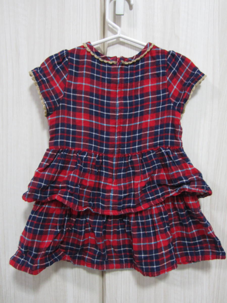 Miki House ミキハウス チェック ガーゼ ワンピース 半袖 90 ミキハウス 売買されたオークション情報 Yahooの商品情報をアーカイブ公開 オークファン Aucfan Com