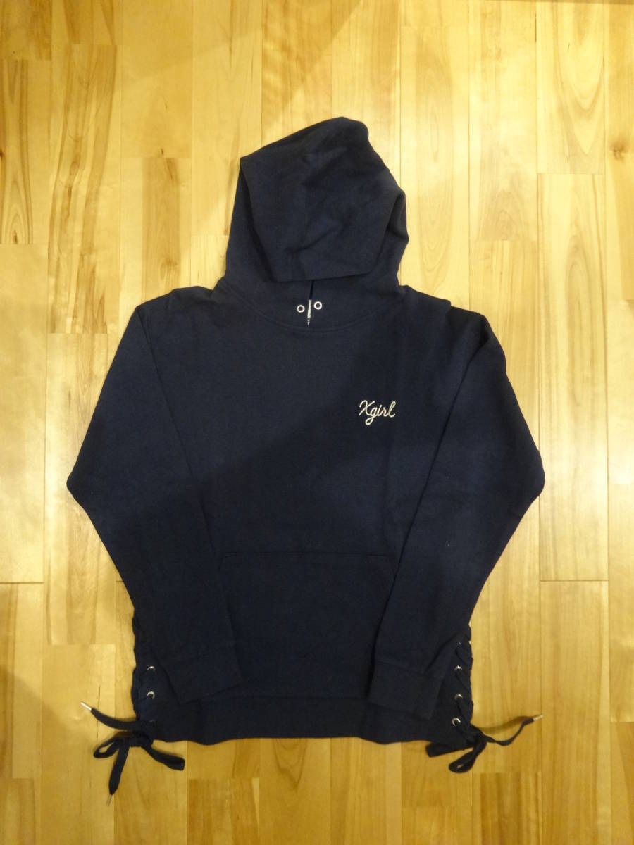 X Girl エックスガール スウェットパーカー スエット ブルゾン サイズ１ 紺 ネイビー トレーナー 売買されたオークション情報 Yahooの商品情報をアーカイブ公開 オークファン Aucfan Com