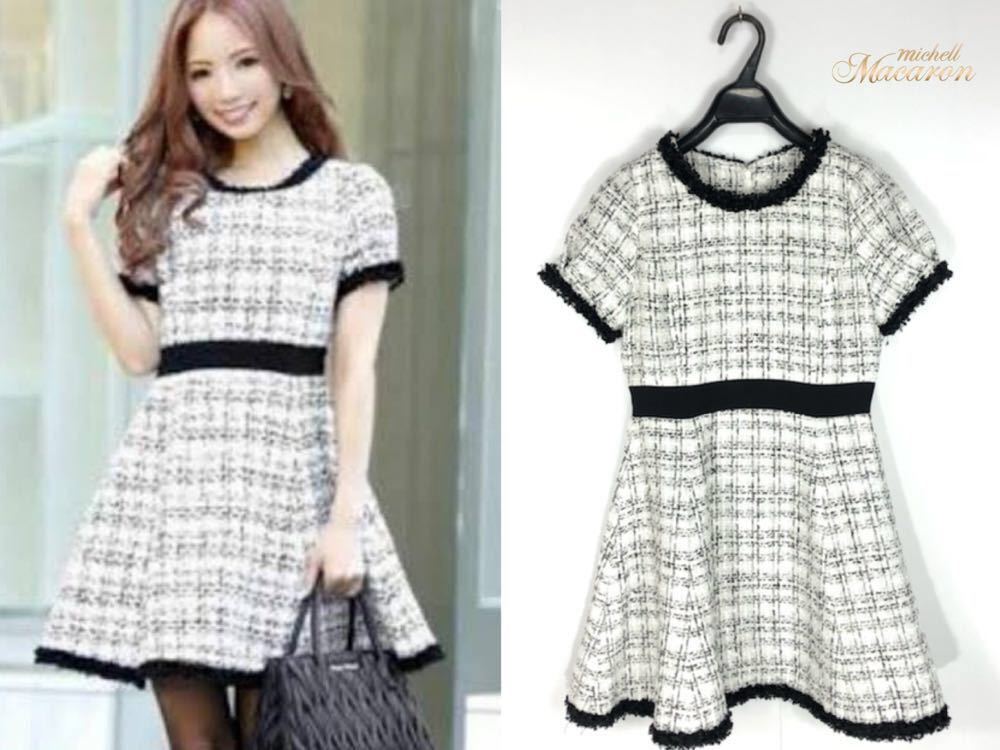 ミシェルマカロン ツイード フレア ワンピース 白 黒 S 定価円 Michell Macaron Rady レディ Emiriawiz エミリアウィズ ワンピース ミニ 売買されたオークション情報 Yahooの商品情報をアーカイブ公開 オークファン Aucfan Com