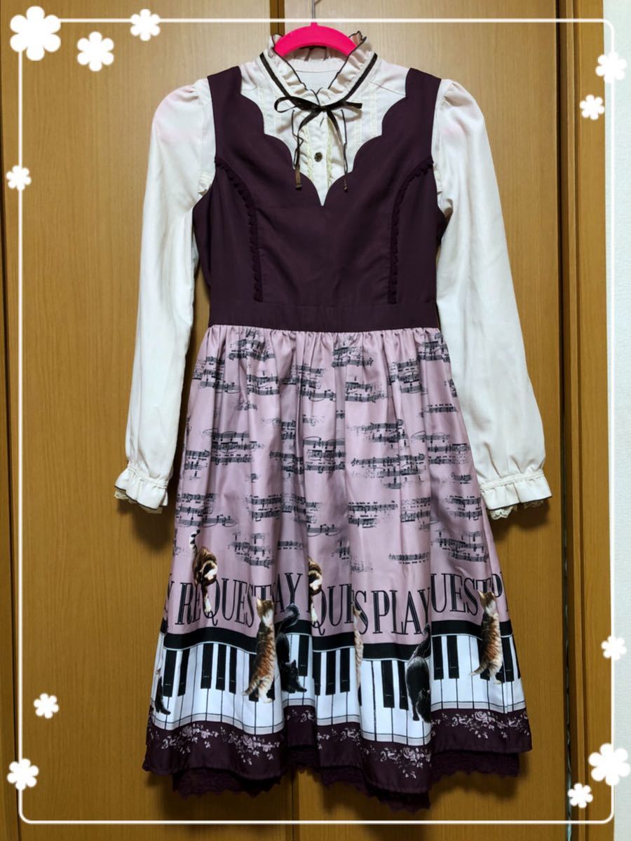 Axes Femme Poetique スカラップ ワンピース キャット ピアノ ワンピース 売買されたオークション情報 Yahooの商品情報をアーカイブ公開 オークファン Aucfan Com