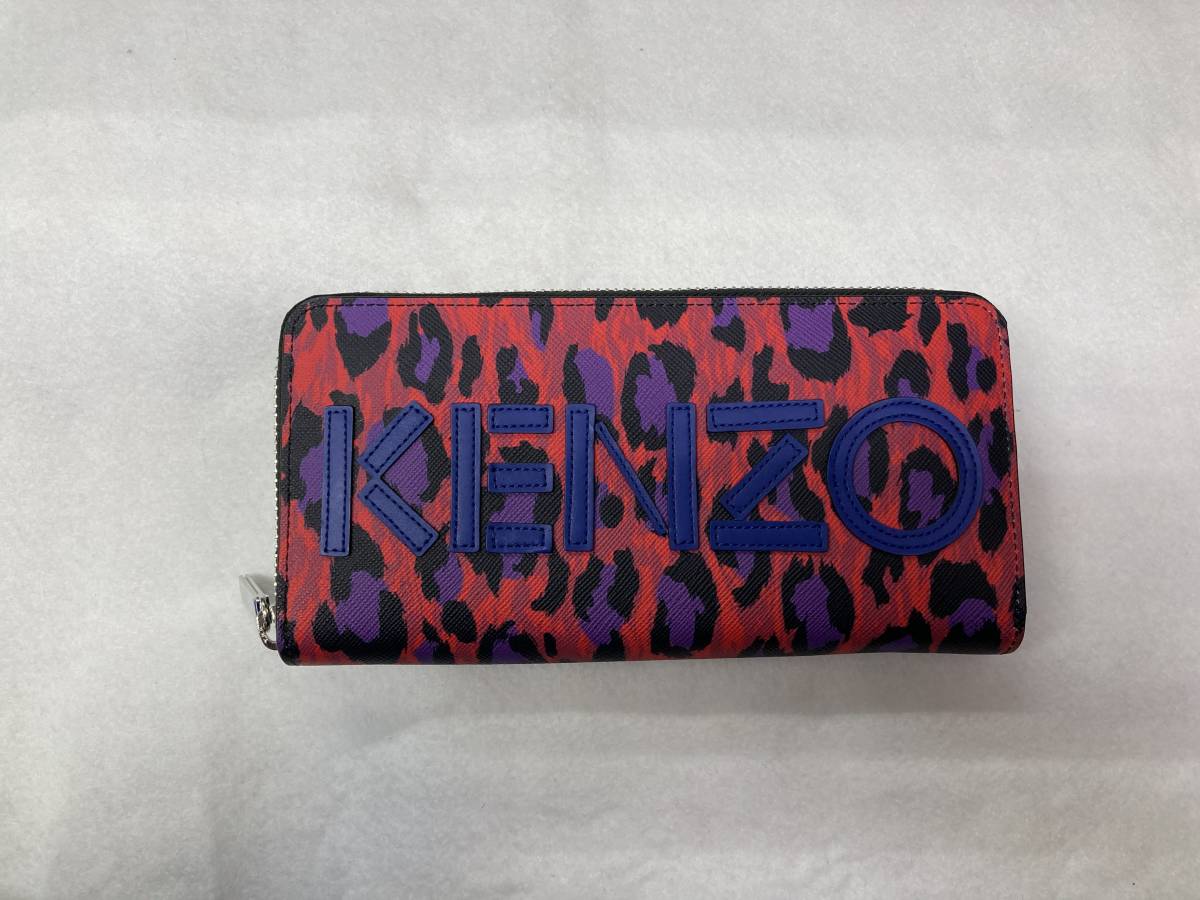 Kenzo ケンゾ レオパード ヒョウ柄 長財布 レッド パープル 長財布 小銭入れあり 売買されたオークション情報 Yahooの商品情報をアーカイブ公開 オークファン Aucfan Com