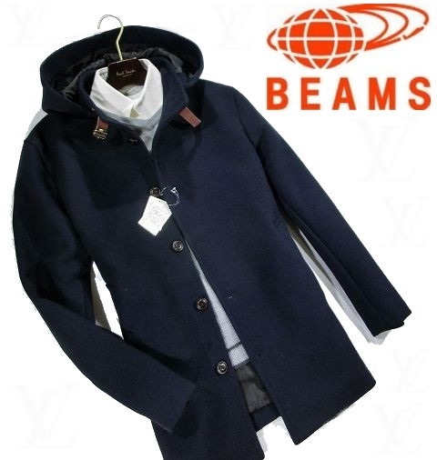 K ビームス フード付き シングルコート 牛革 衿ベルト L 紺 コート Beams スタンドカラー 秋冬 メンズ Lサイズ 売買されたオークション情報 Yahooの商品情報をアーカイブ公開 オークファン Aucfan Com
