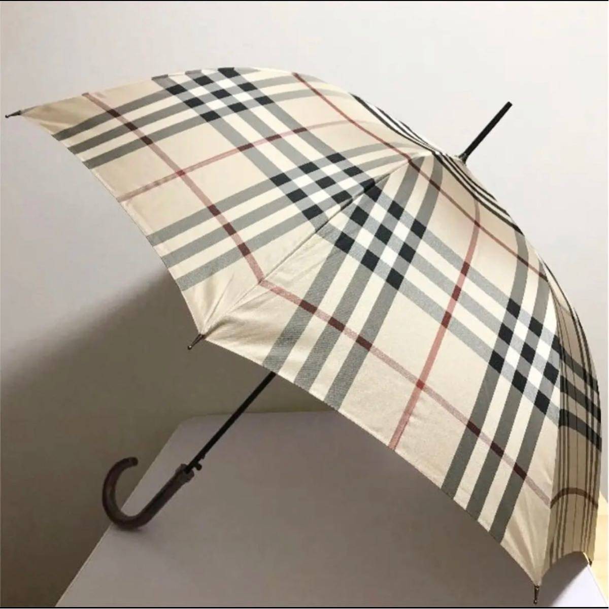 Burrberry バーバリー 日本製 長傘 雨傘 メンズ 男性用 高級 ブランド傘 ワンタッチ ジャンプ傘 チェック柄 ベージュ バーバリー 売買されたオークション情報 Yahooの商品情報をアーカイブ公開 オークファン Aucfan Com