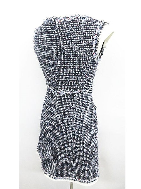 Rene ルネ ワンピース サイズ36 S ネイビー系 レディース ノースリーブ ひざ丈 ツイード 日本製 Tissue Made In France 総丈87cm ルネ 売買されたオークション情報 Yahooの商品情報をアーカイブ公開 オークファン Aucfan Com