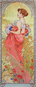 グランドセール アルフォンス ミュシャ 四季 夏 ジクレー 人物画 新品 その他 Icaccreditation Org