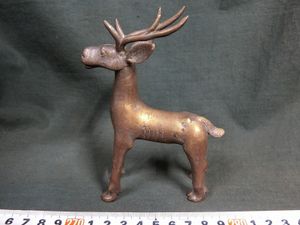 セール特価 牡鹿の像 95cm大型置物アウトドアエクステリアデコレーションインテリア兼用オブジェフィギュア動物アニマルオーナメント飾り鹿シカ角 アクセント オーナメント Dinahzessin Com