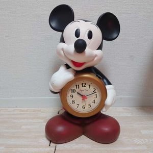 買得 80s 当時物 ミッキーマウス目覚まし時計 ディズニータイム 置時計 Greatcbdshop Com