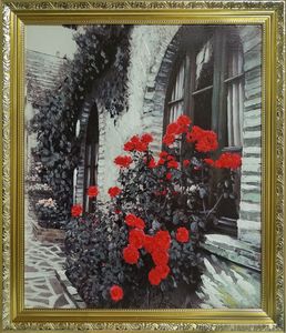 最上の品質な アンティーク 逸品物 薔薇五輪 花 油絵 骨董 自然 風景画 Coastlinetravel Co Uk