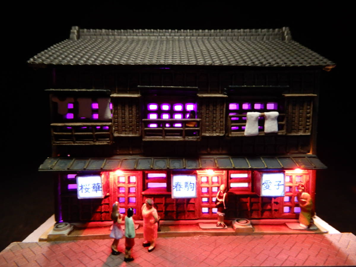 1/150　miniジオラマ『昭和の情景』　在宅妄想「遊んでから飲むか飲んでから遊ぶか？」　★LED電飾/ケース付_2