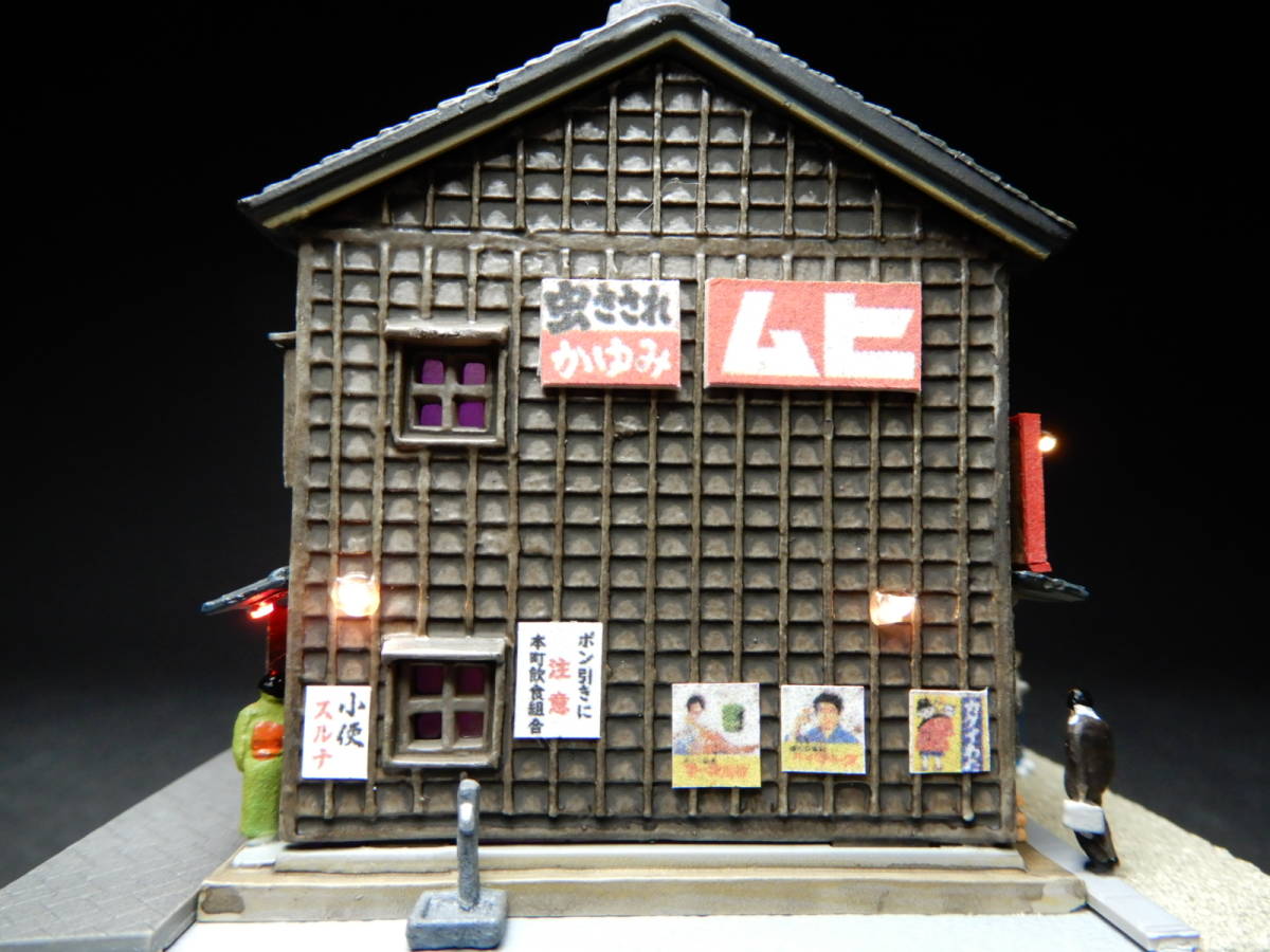 1/150　miniジオラマ『昭和の情景』　在宅妄想「遊んでから飲むか飲んでから遊ぶか？」　★LED電飾/ケース付_6