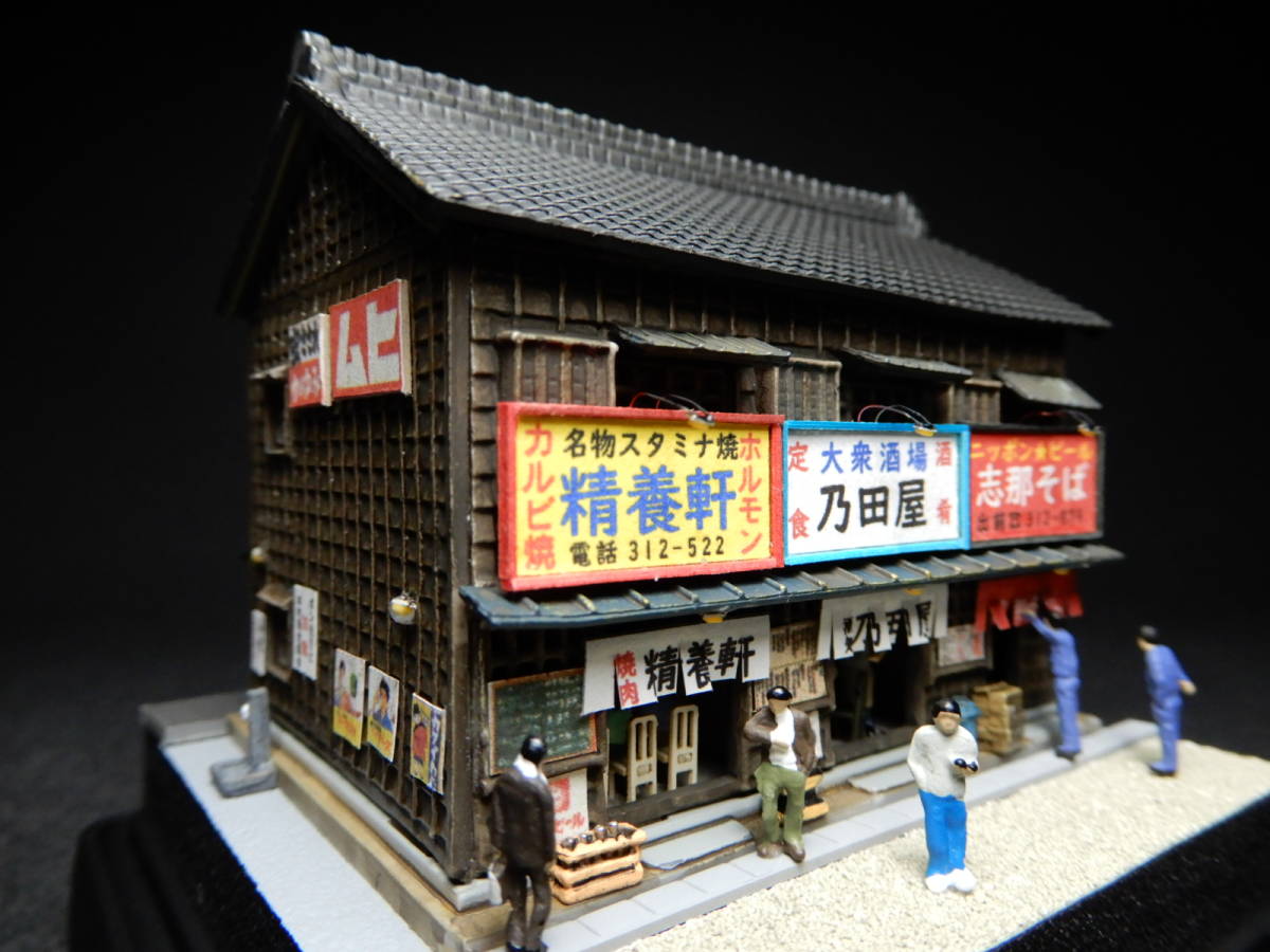 1/150　miniジオラマ『昭和の情景』　在宅妄想「遊んでから飲むか飲んでから遊ぶか？」　★LED電飾/ケース付_8
