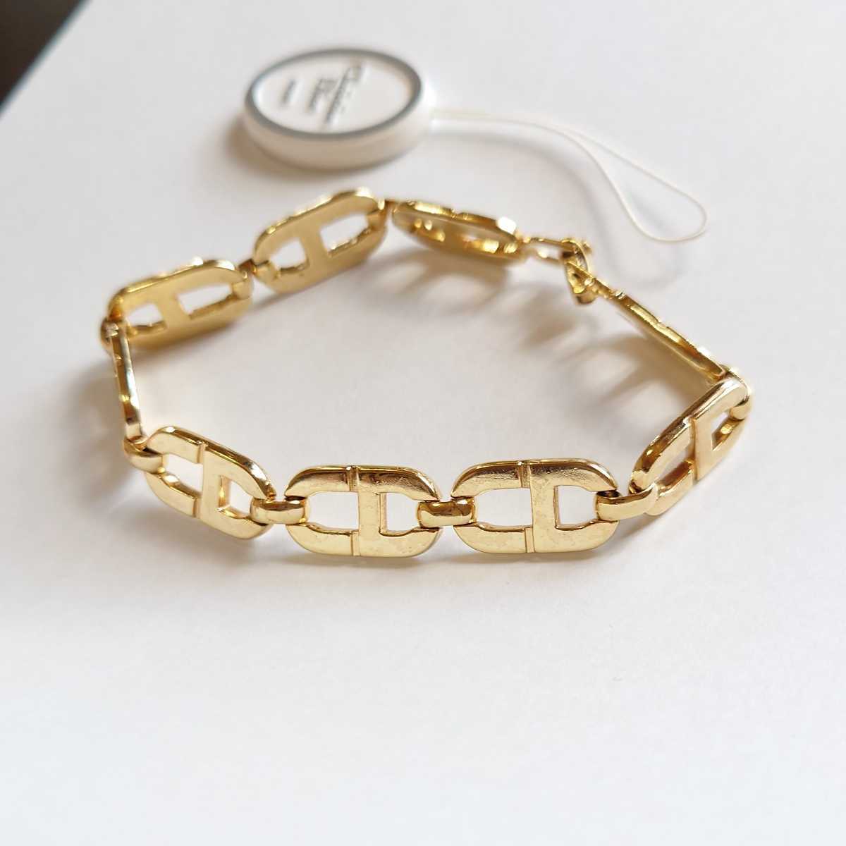 Christian Dior　クリスチャン・ディオール　ブレスレット　ゴールド色　良品　ヴィンテージ