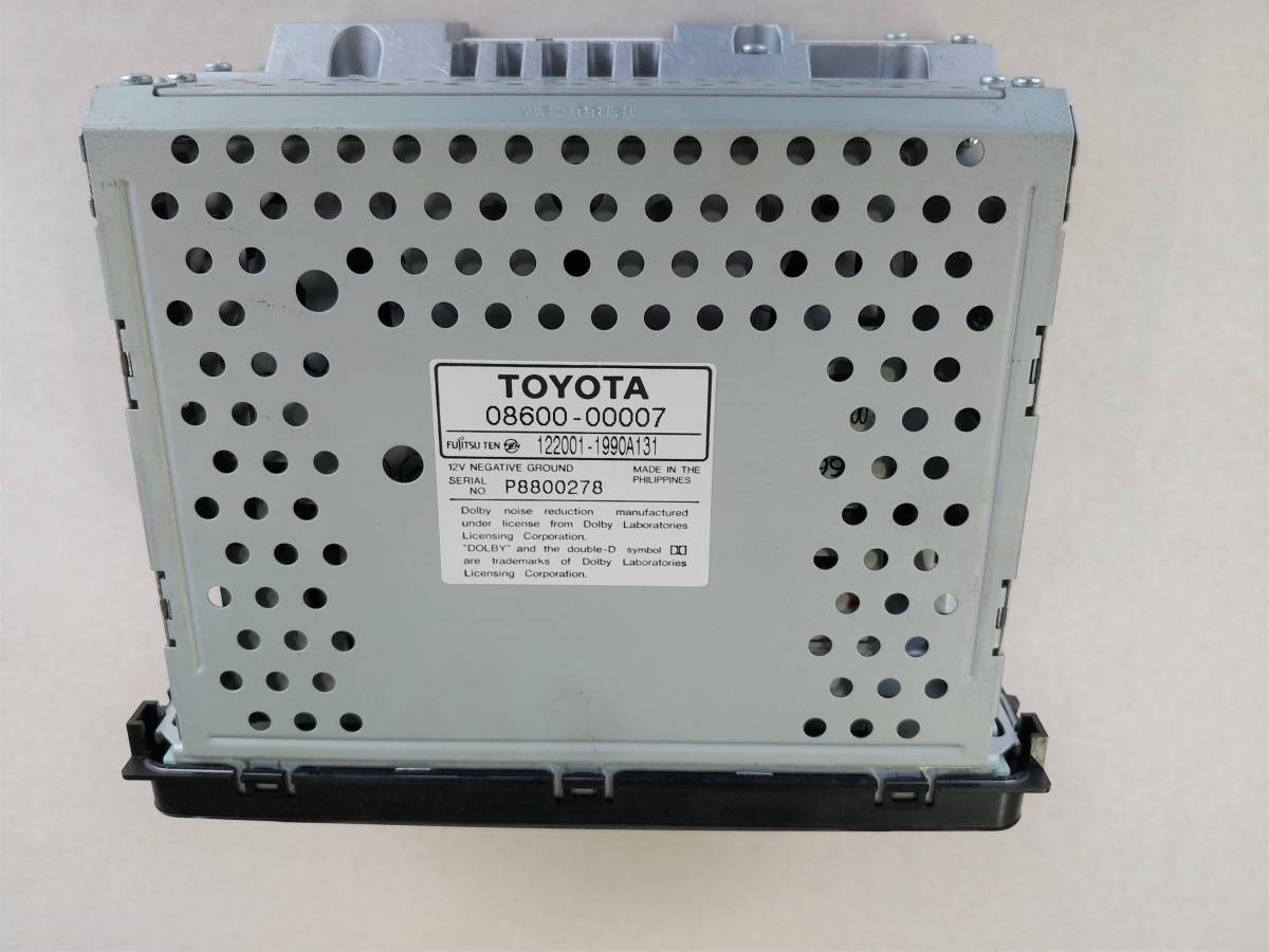 トヨタ純正　ワイド２ＤＩＮ　ＣＤ／カセットデッキ　ＣＫＴ－Ｗ５９　08600-00007_3