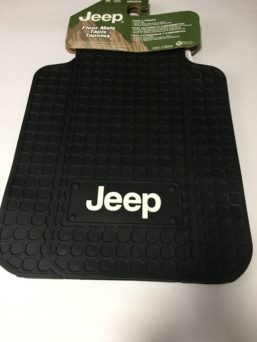 JEEPフロント フロアマット!2枚セット新品!TJラングラー三菱ジープ JKラングラー