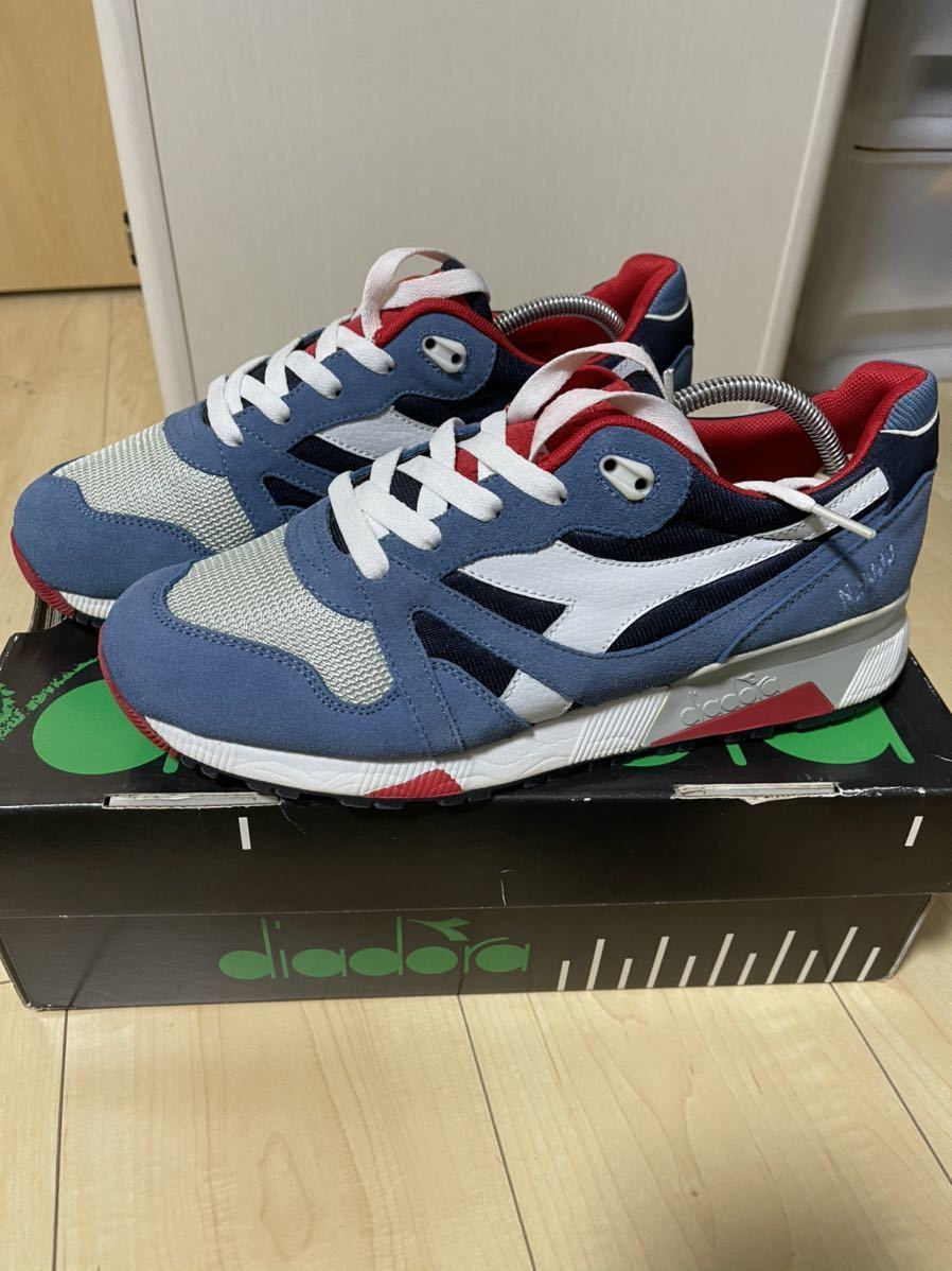 送料無料 美品 別注 名作 US8.5 diadora N9000 patta colonial blue ディアドラ asics 26.5cm 1st