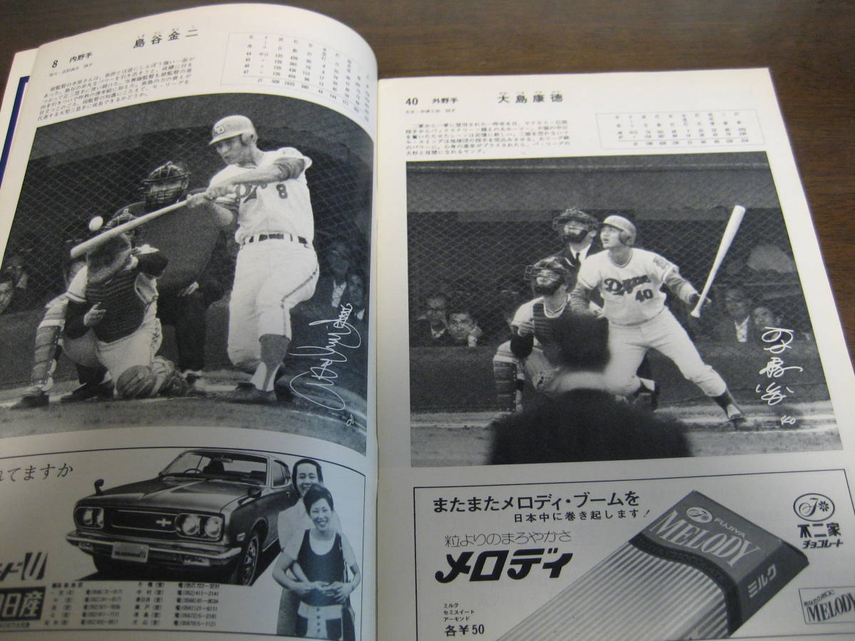 中日ドラゴンズイヤーブック1973年/高木守道/谷沢健一/木俣達彦/大島