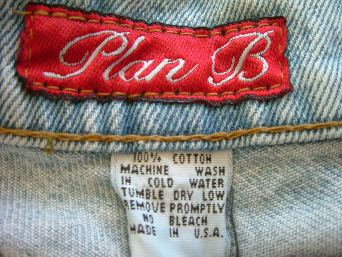 当時物90s PLAN B プランビー プランB W38USA製デニムショートパンツ