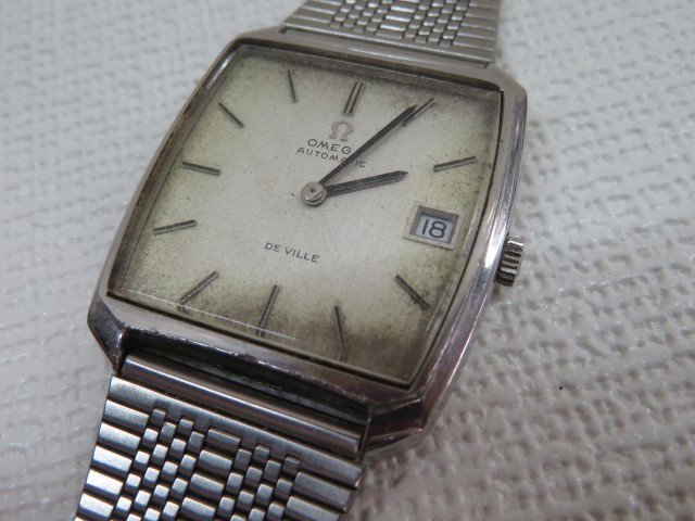 OMEGA Seamaster Quartz コンビ 腕時計 1円☆正規☆【オメガ】シーマスター ポラリス YG×SS グレー文字盤