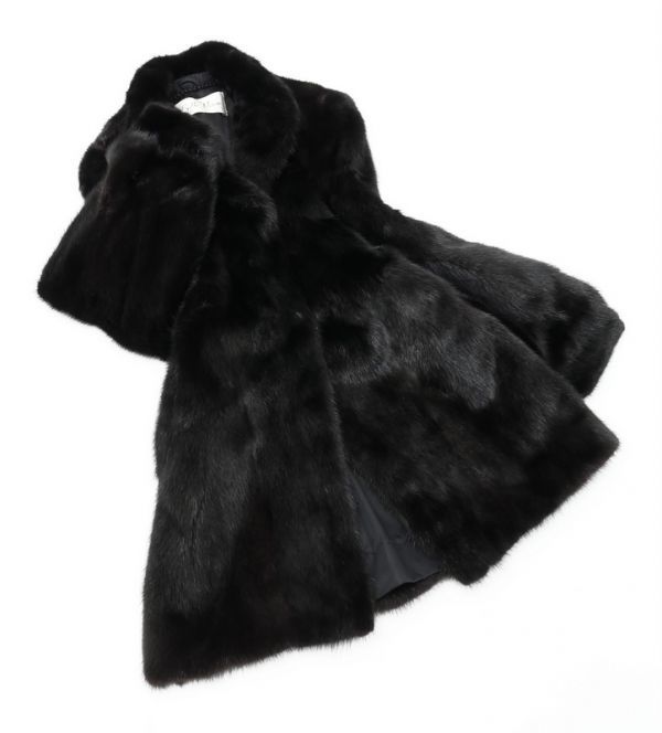 GI3965◇最高級毛皮◇サガミンク/SAGAMINK*ベルビジョン/Belle Vision*ブラックミンク 新品未使用　SAGA MINK  最高級毛皮コート　極美品　極希少