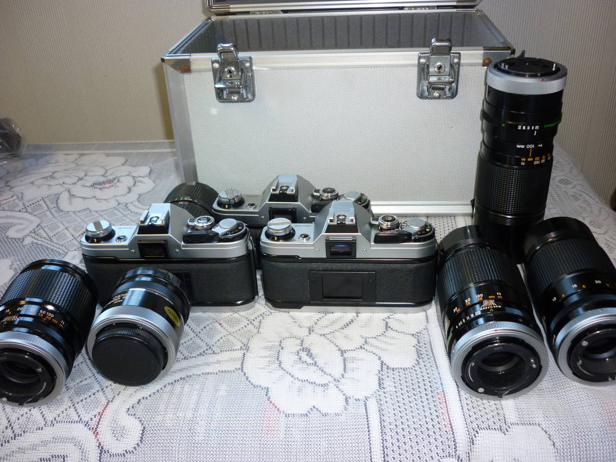AE-1 Canon FD 50mm キャノンAE-1（フィルムカメラ）、レンズ3個 工場