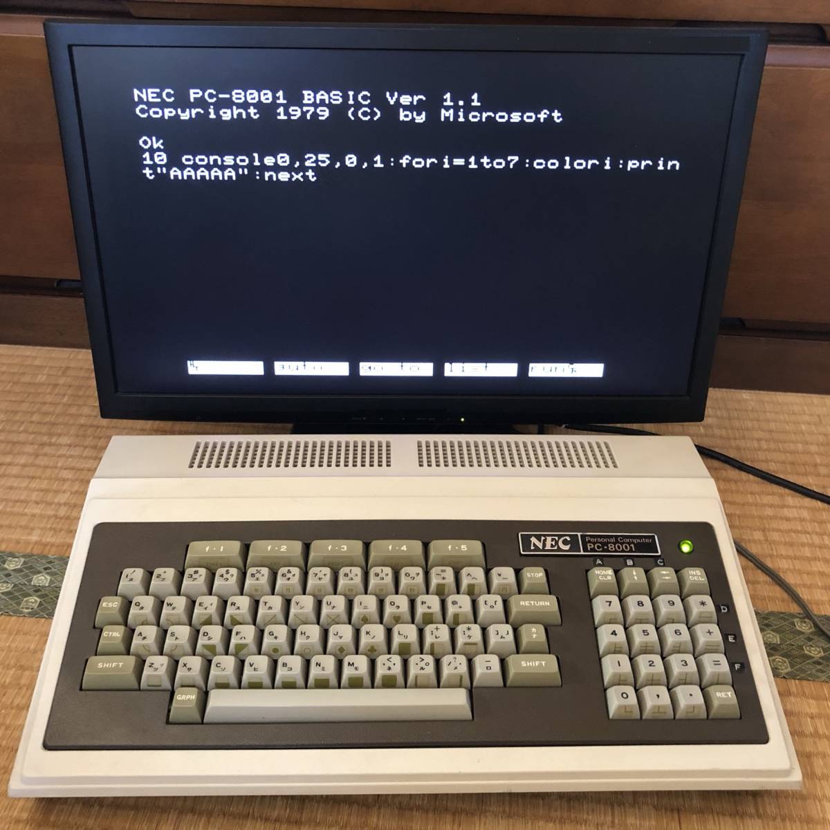 NEC PC-8001mkII パソコン本体 フルメンテナンス 動作品 【レトロPC