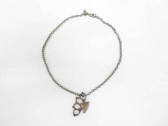 [即日発送] Vivienne Westwood ヴィヴィアンウエストウッド ネックレス オーブ メリケンサック ナックルダスター ストーン シルバー 361