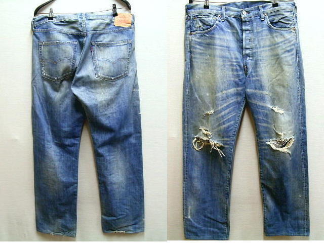 LEVI'S　LVC 　日本製復刻LOT71501 ユーズド加工デニム 即決[W38]Levi's 71501- 日本製 ビンテージ復刻 LVC レプリカ LEVI'S