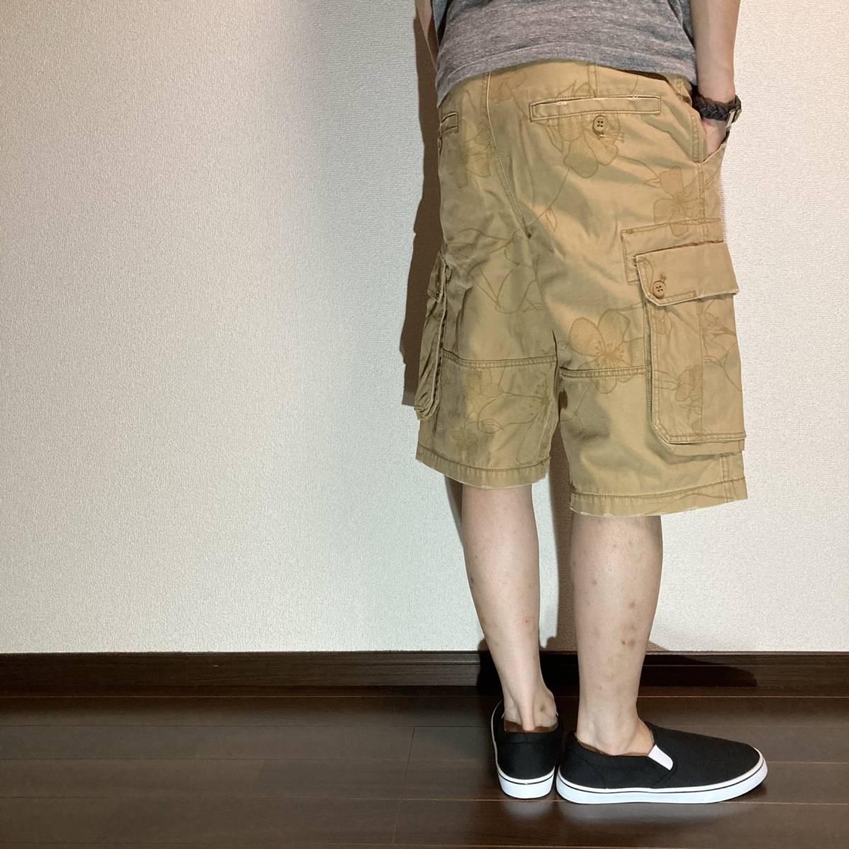 archiveピース 00s OLD A&Fベルト ハーフカーゴパンツ ベッカム adidas】アディダス×デビッド・ベッカム コラボカーゴハーフパンツ