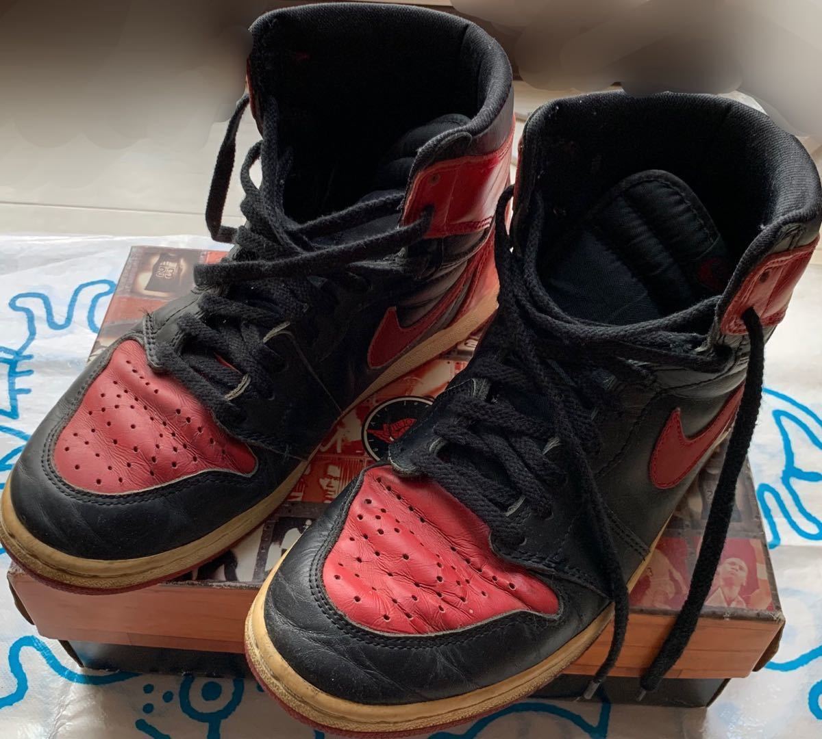 NIKE AIR JORDAN 1 BRED ナイキエアジョーダン1 黒赤 94年復刻 箱付き 0