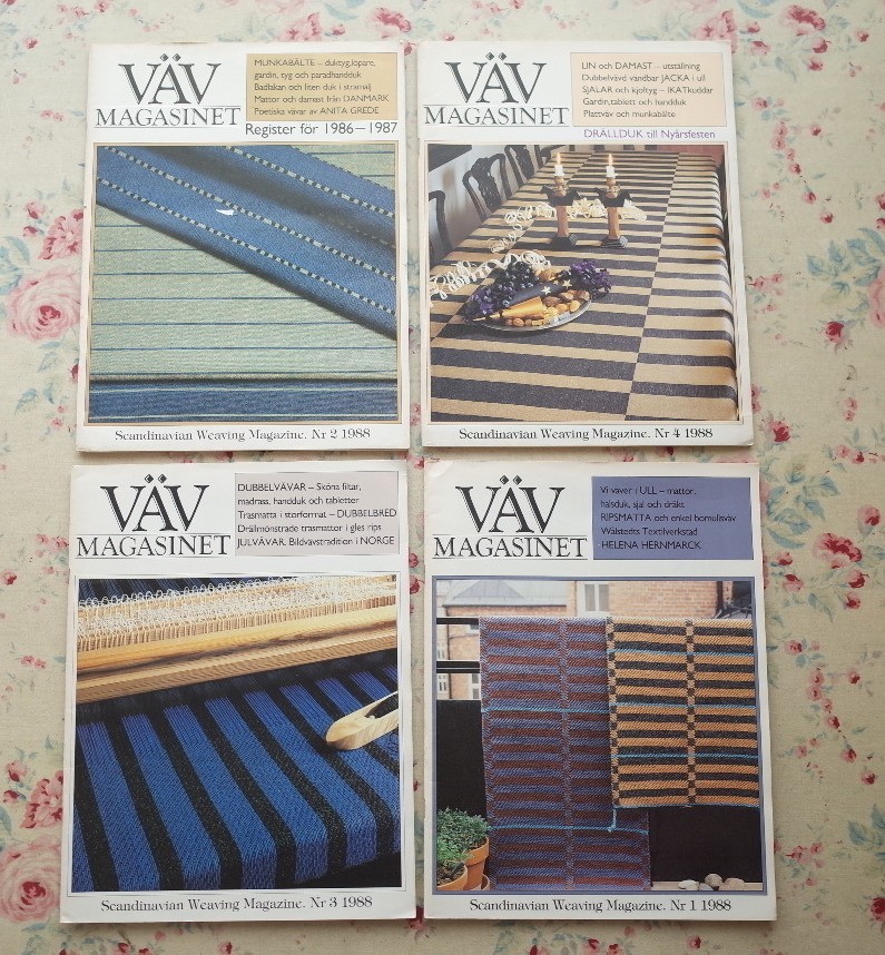北欧の織物雑誌 VAV MAGASINET 他　26冊セット　組織図多数掲載有 スウェーデンの絵織物の本 Bildvavning: | 川島テキスタイルスクール