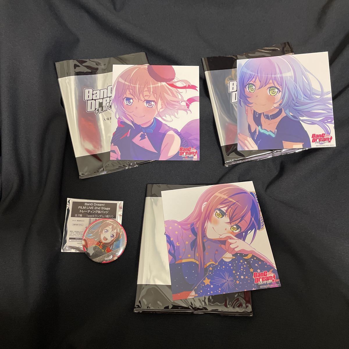 バンドリ 劇場版 BanG Dream! FILM LIVE 2nd Stage 入場者・来場者特典 2週目 イラストカード・色紙 まとめ　缶バッジ