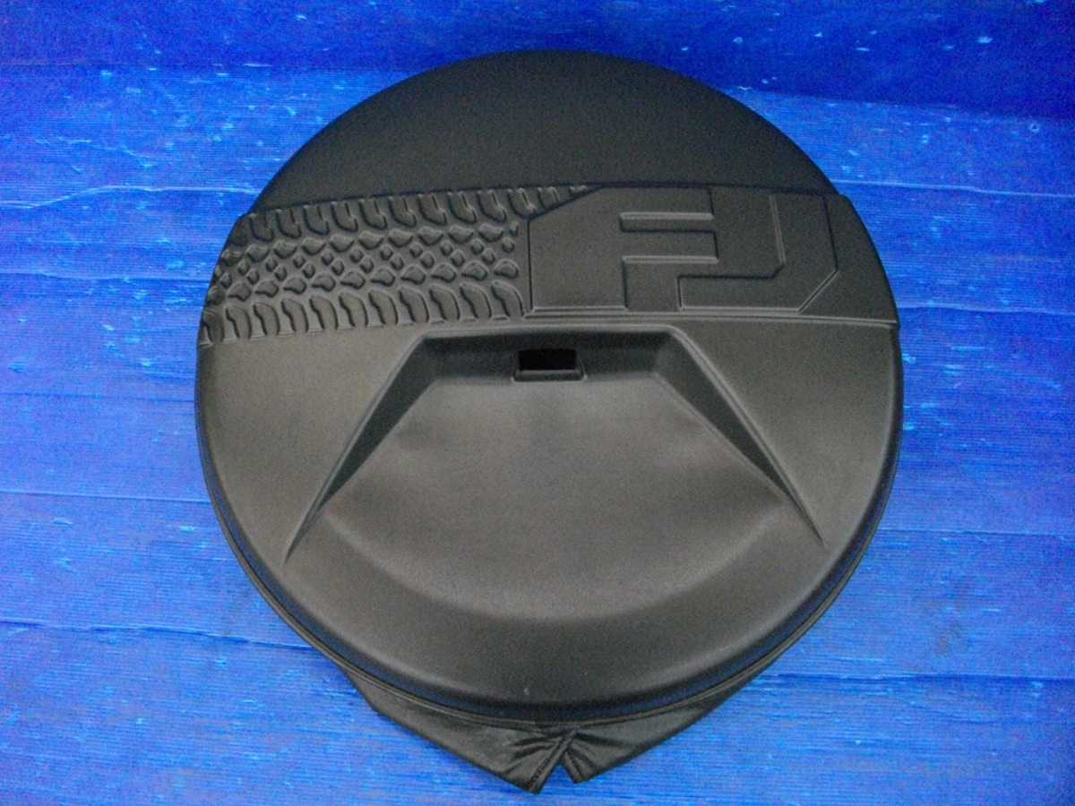 S【1054】FJクルーザー 純正 スペアタイヤカバー 中古品 バックカメラ穴有り