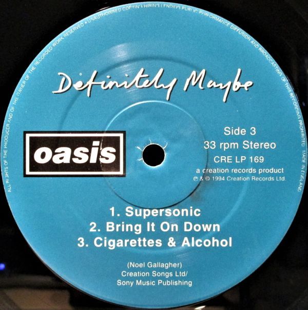 レア盤-Indies_Alternative-UKオリジナル☆Oasis - Definitely Maybe[2