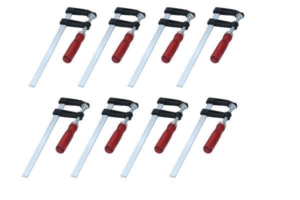 【送料無料】 F型 クランプ 8本セット 50mm × 200mm 強力 固定 工具 木材 工作 木工 溶接 作業 用 DIY