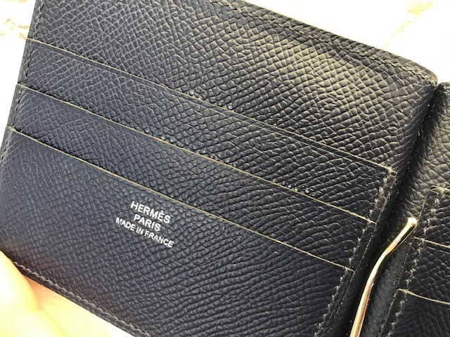 エルメス HERMES マネークリップ 二つ折り財布 カードケース(男性用
