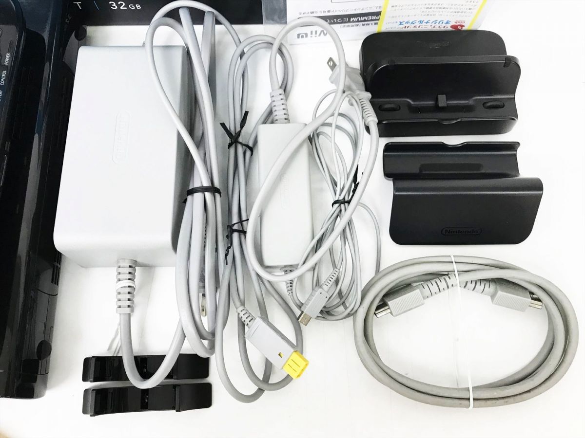 1円】任天堂 WiiU 本体 プレミアムセット 32GB ブラック 黒