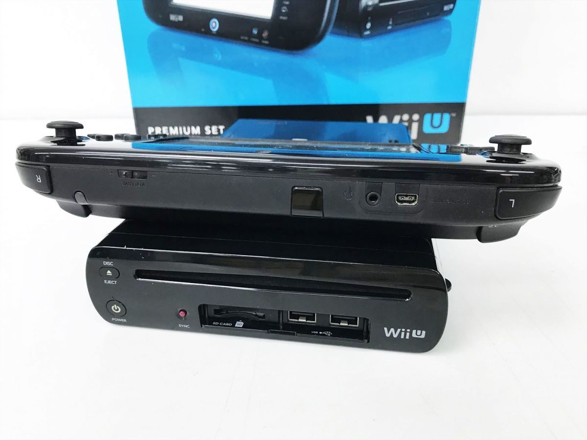 1円】任天堂 WiiU 本体 プレミアムセット 32GB ブラック 黒