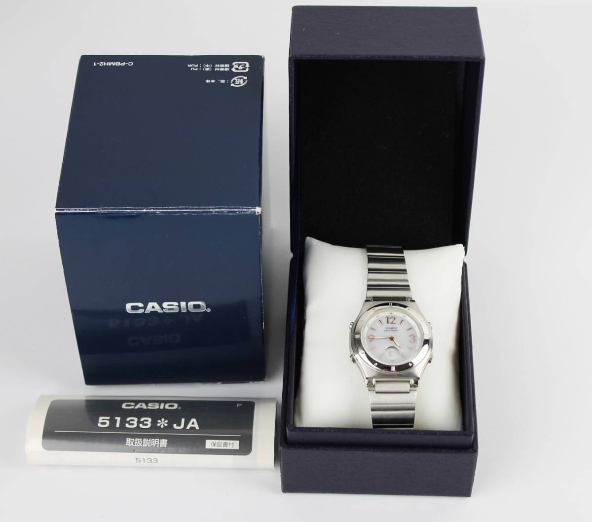 カシオ CASIO ウェーブセプター 5133 LWA-M141 電波ソーラー 白文字盤 