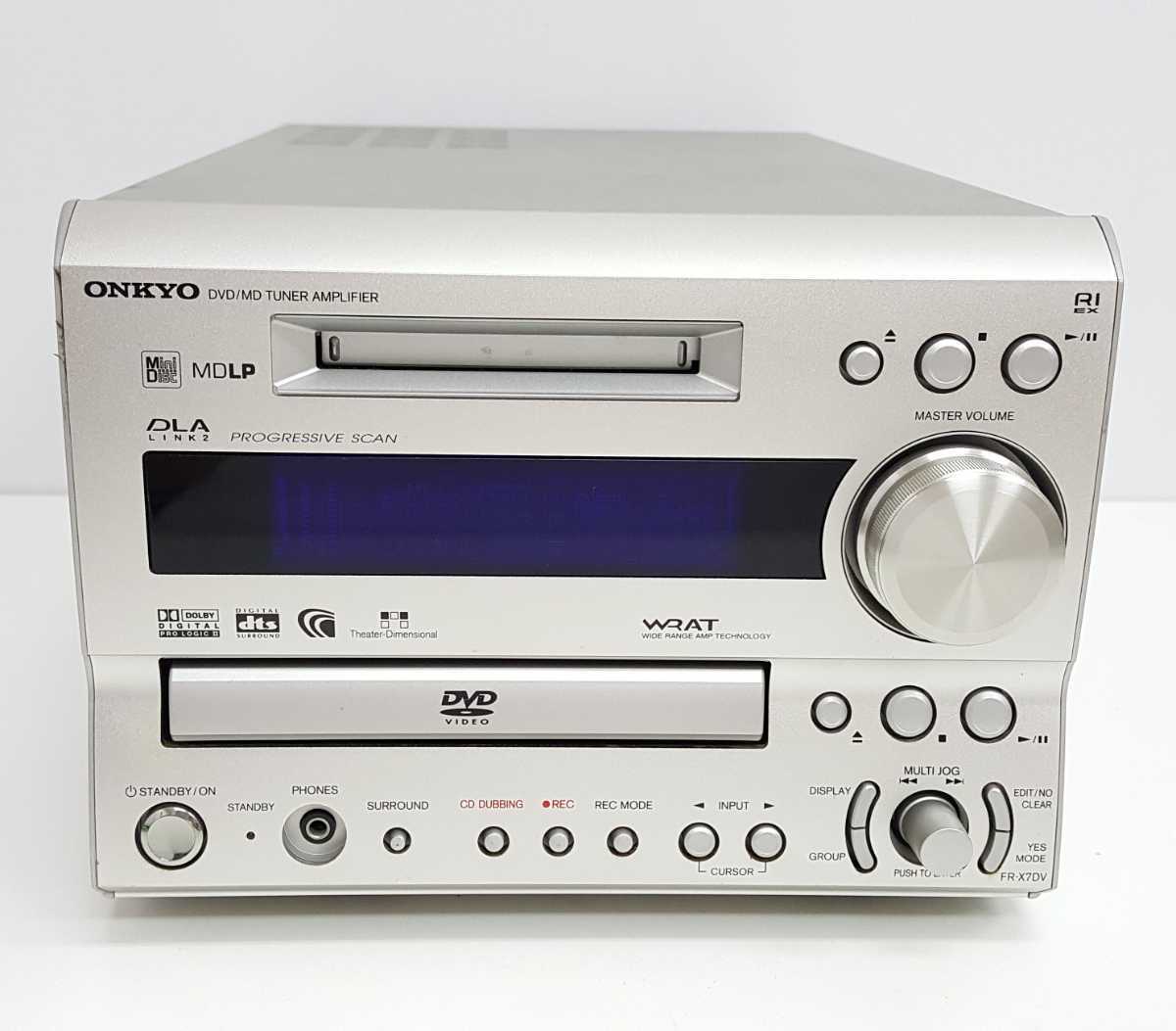 【正常動作品】ONKYO FR-X7DV (CD/MD/MD動作品) ONKYO FR-X7DV ONKYO：FRX7DV：DVDコンポ：CD⁄DVD不良：TUNER＋アンプ