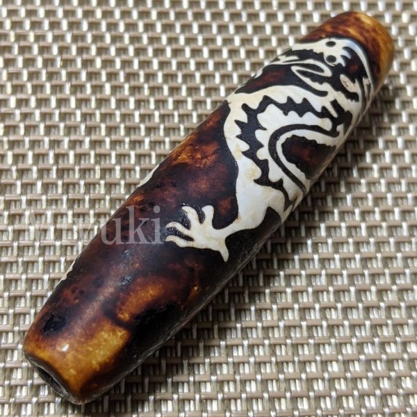 御幸天珠 AW07908 皇帝龍天珠 60x15mm 五本爪の龍神 龍神天