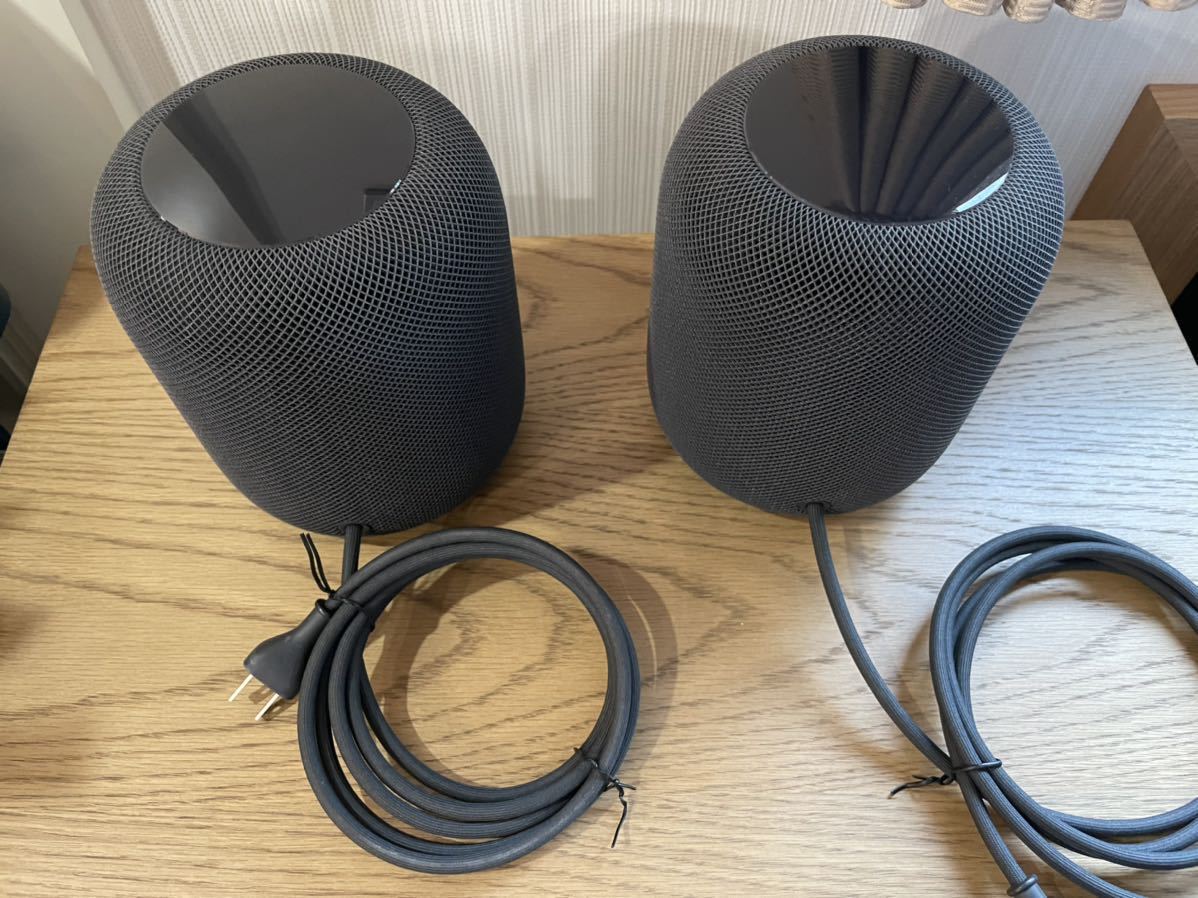 Apple Homepod スペースグレイ 2台セット ステレオペア おまけ