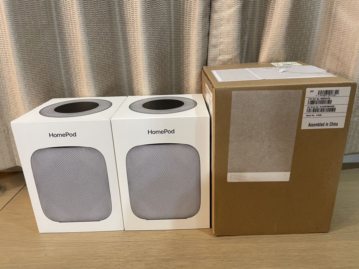 Apple Homepod スペースグレイ 2台セット ステレオペア おまけ